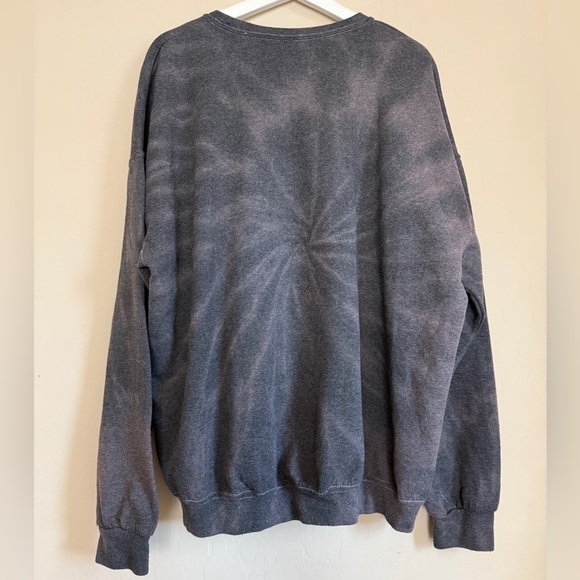 Ghost Face Sweatshirt Black Spiral Tie Die Neon Green Letters Scream XLarge - Picture 4 of 5